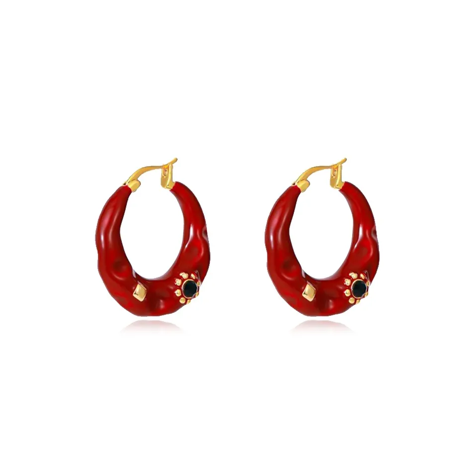 Rhymes Серьги с золотым покрытием из меди женские