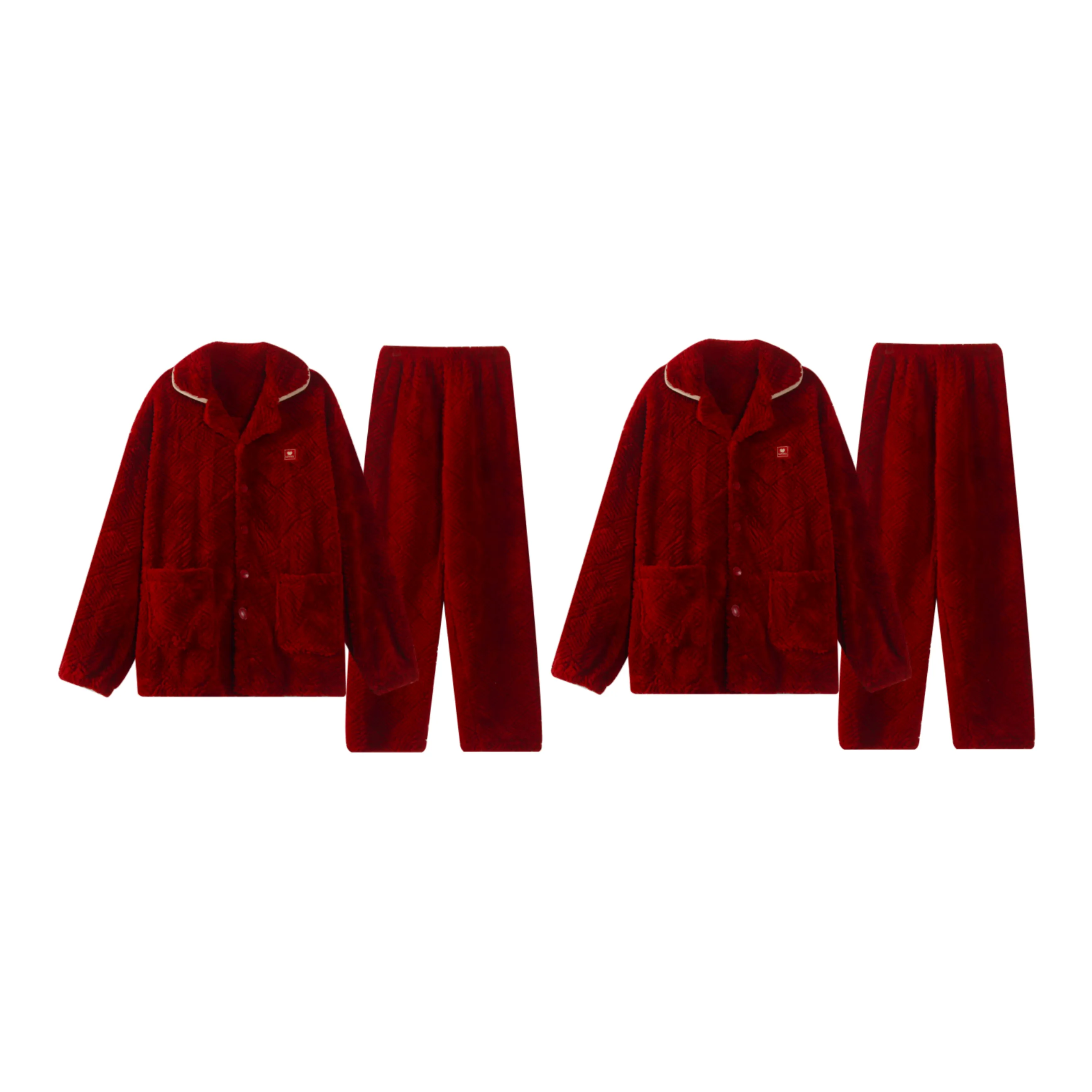 WANANNI Счастливый Красный Унисекс Пижамные Комплекты