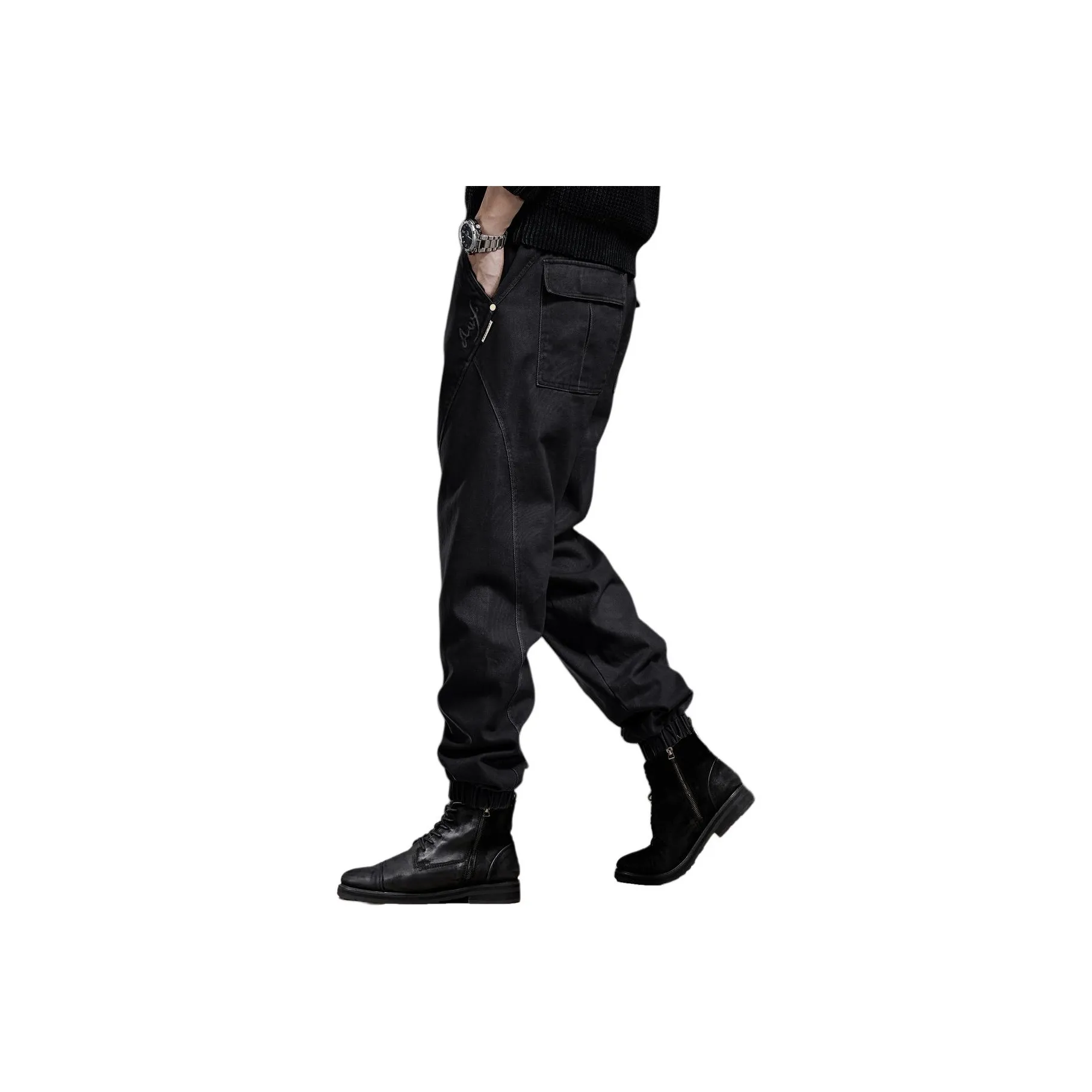 GUISE Осенние Карго Брюки с Эластичными Манжетами Унисекс