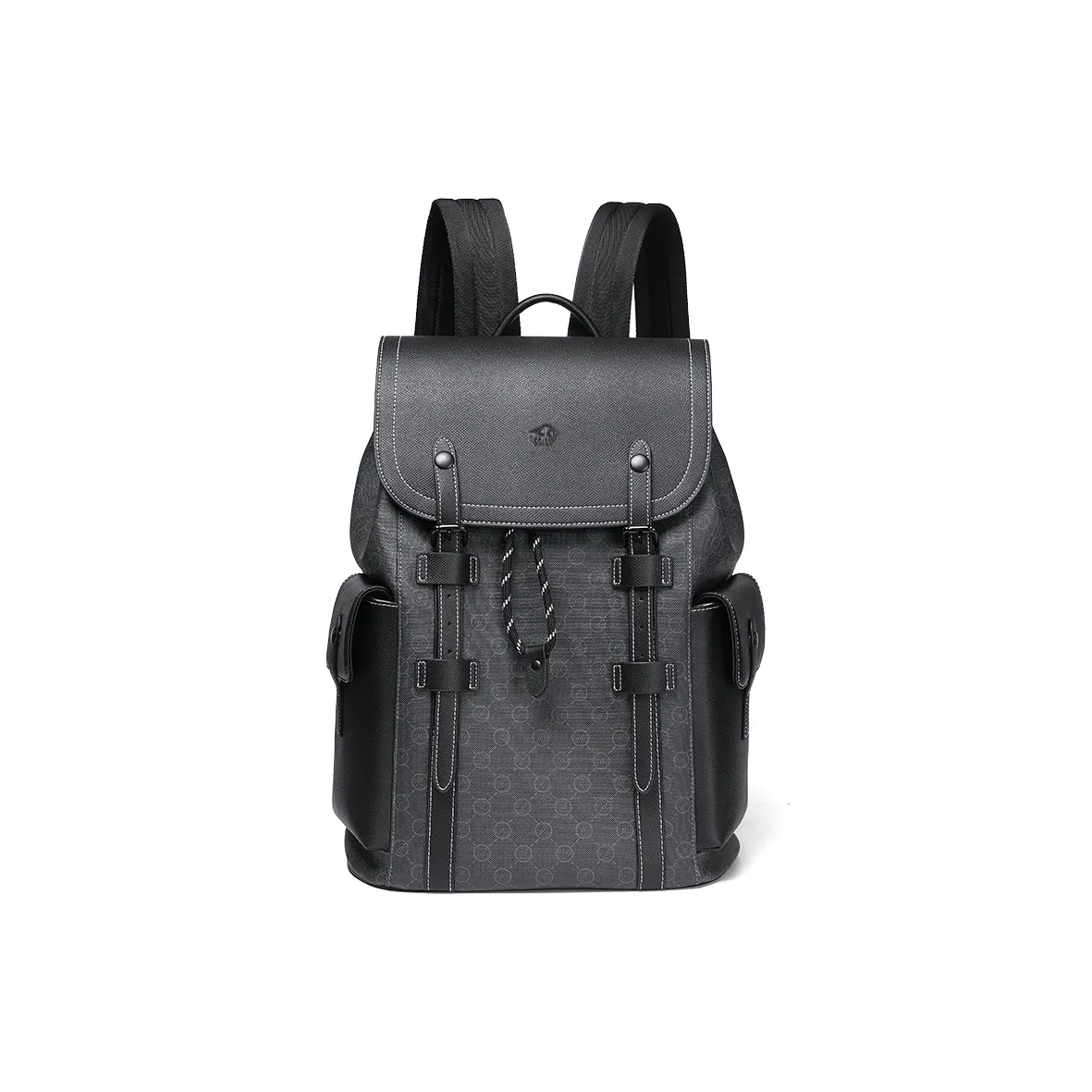 BISON DENIM PVC Рюкзак Стандартный Мужской Темно-Серый