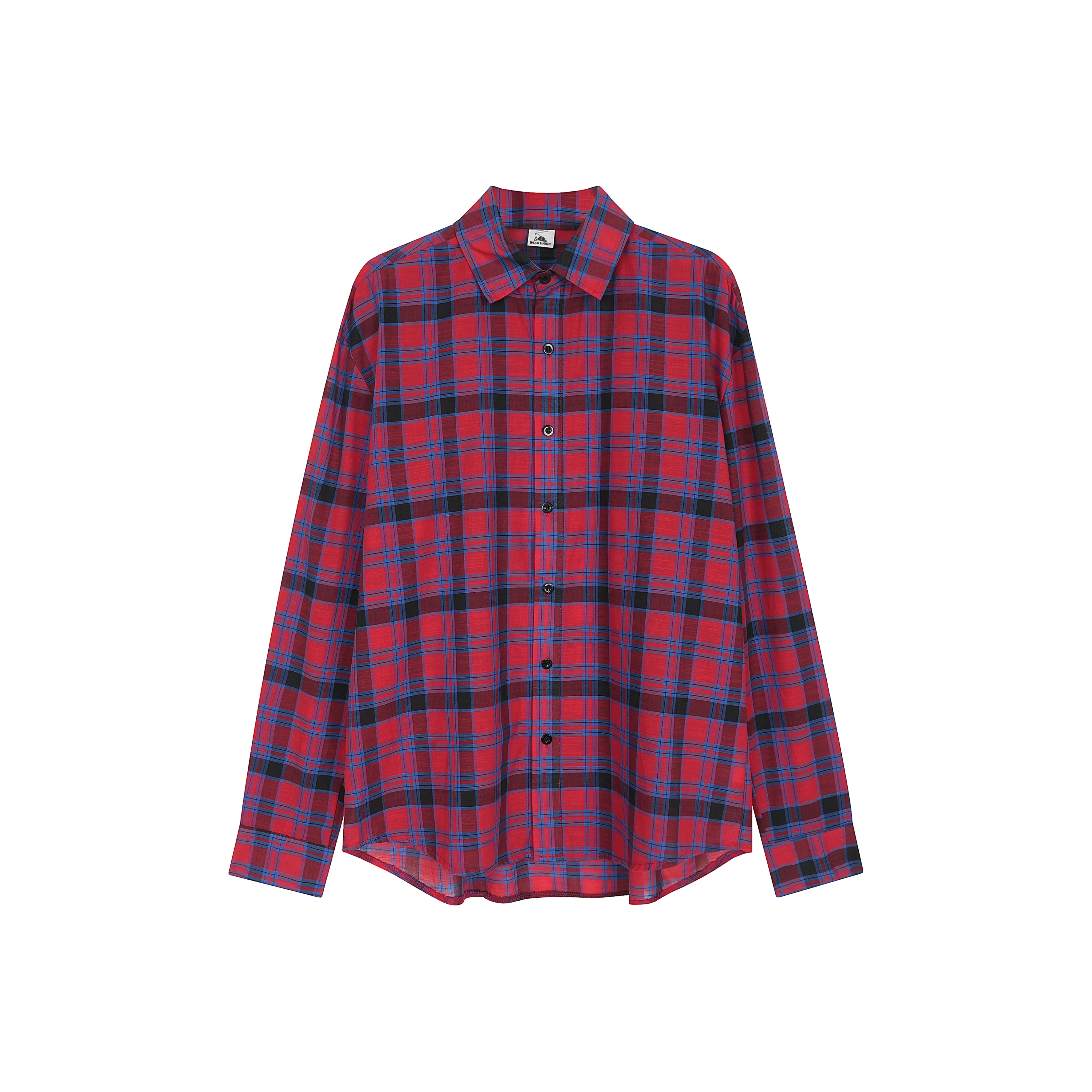 BEAR UNION Красная клетка Унисекс Рубашки
