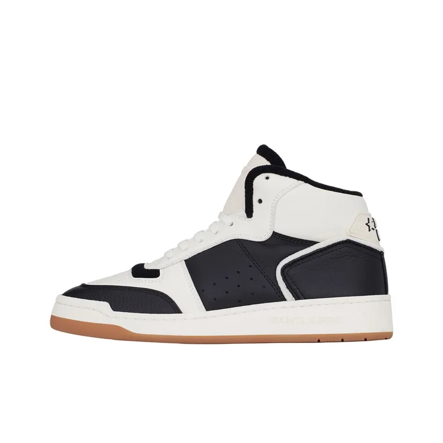 SAINT LAURENT Skateboard Shoes Women's High Top Black/White