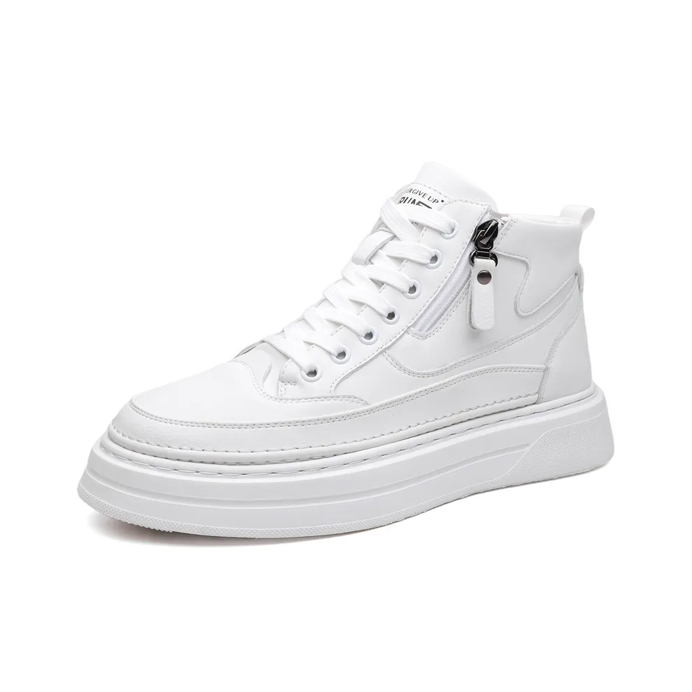 Kuding Slip-resistant Abrasion-resistant Adjustable Height Thermal High-Top Casual Shoes Men's White Кудинг Противоскользящий Устойчивый к износу Регулируемая высота Термический высокий топ повседневная обувь мужская белая