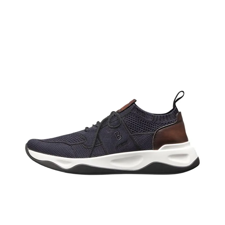 BERLUTI Shadow Casual Shoes Men Low-Top Marine Blue