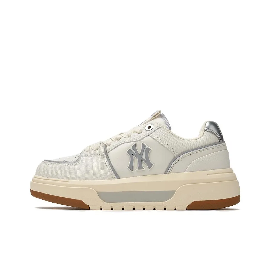 MLB Chunky Liner Skateboard Shoes Unisex Low-Top Ivory White