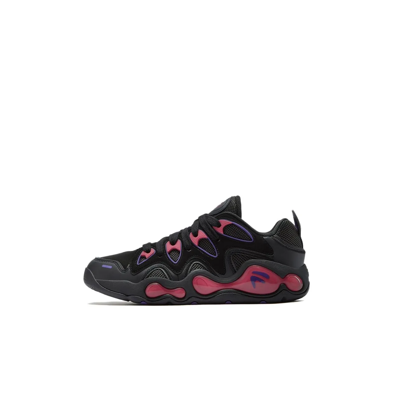 FILA FUSION VERTICAL Cracked Shoes Low Топ Винтажные баскетбольные кроссовки Мужской Черный Красный