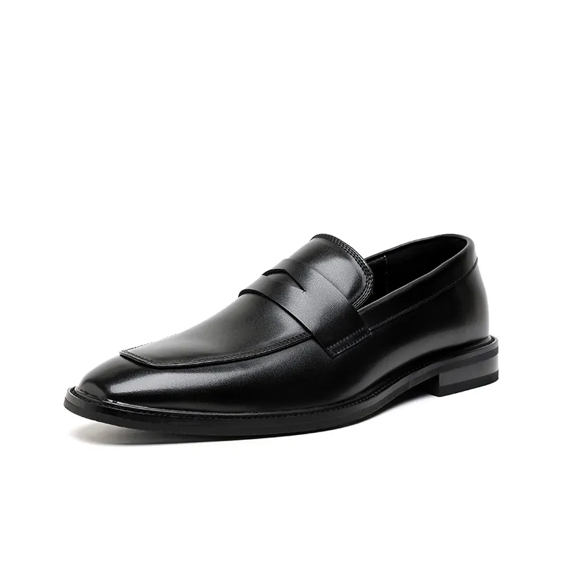 Lanza Деловой формальный Юность Slip-on Slip-on Обувь Британский Slip-on Кожаные туфли Лоферы 3 см Мужской
