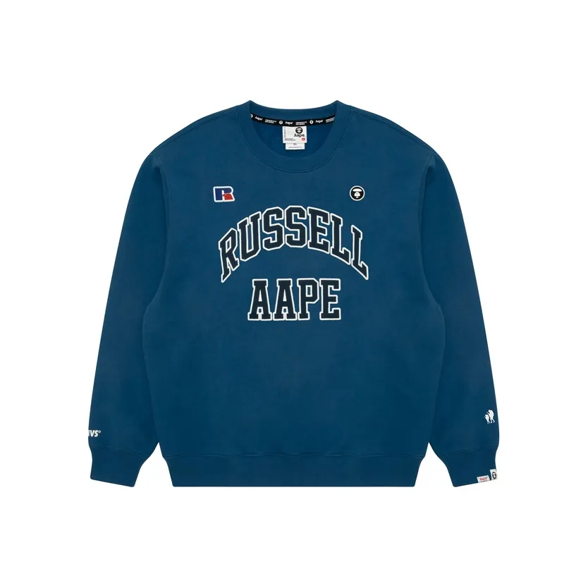 Aape BAPE x Russell Athletic Co Бренд Синий BLE Мужские Свитшоты