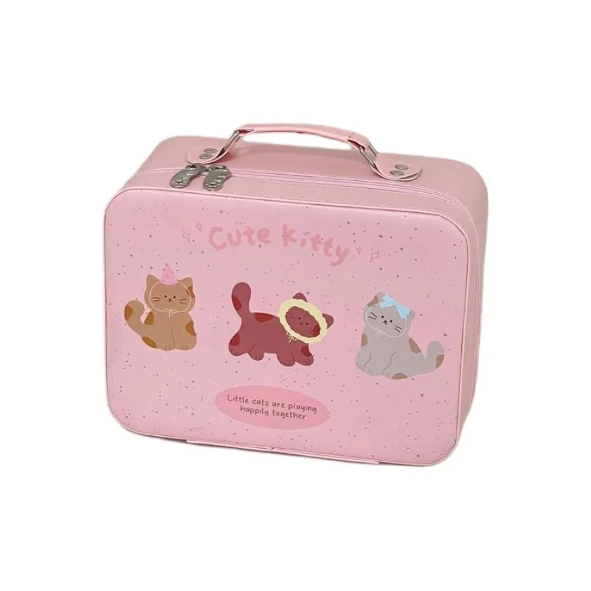 RULINSHI с зеркальцем большой объем женский милый мешок для хранения путешествия портативный косметика сумка для туалетных принадлежностей