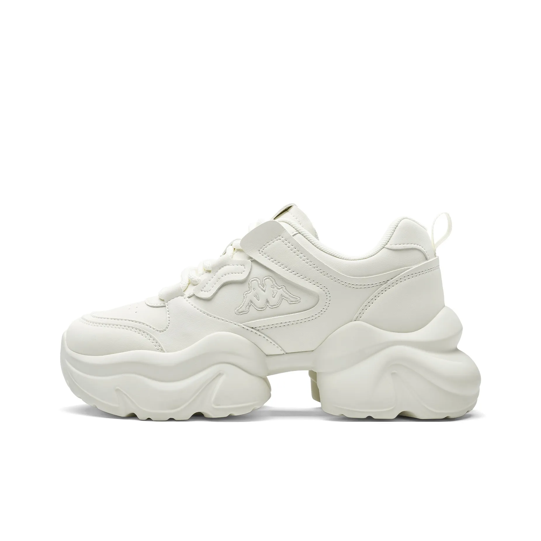 KAPPA Спина к Спине Устойчивые к Износу Низкие Топ Кроссовки для Бега Женские Зимние Белые