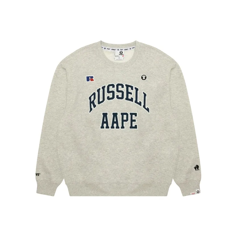 Aape BAPE x Russell Athletic Co Бренд Серый Белый WH2 Мужские Свитшоты