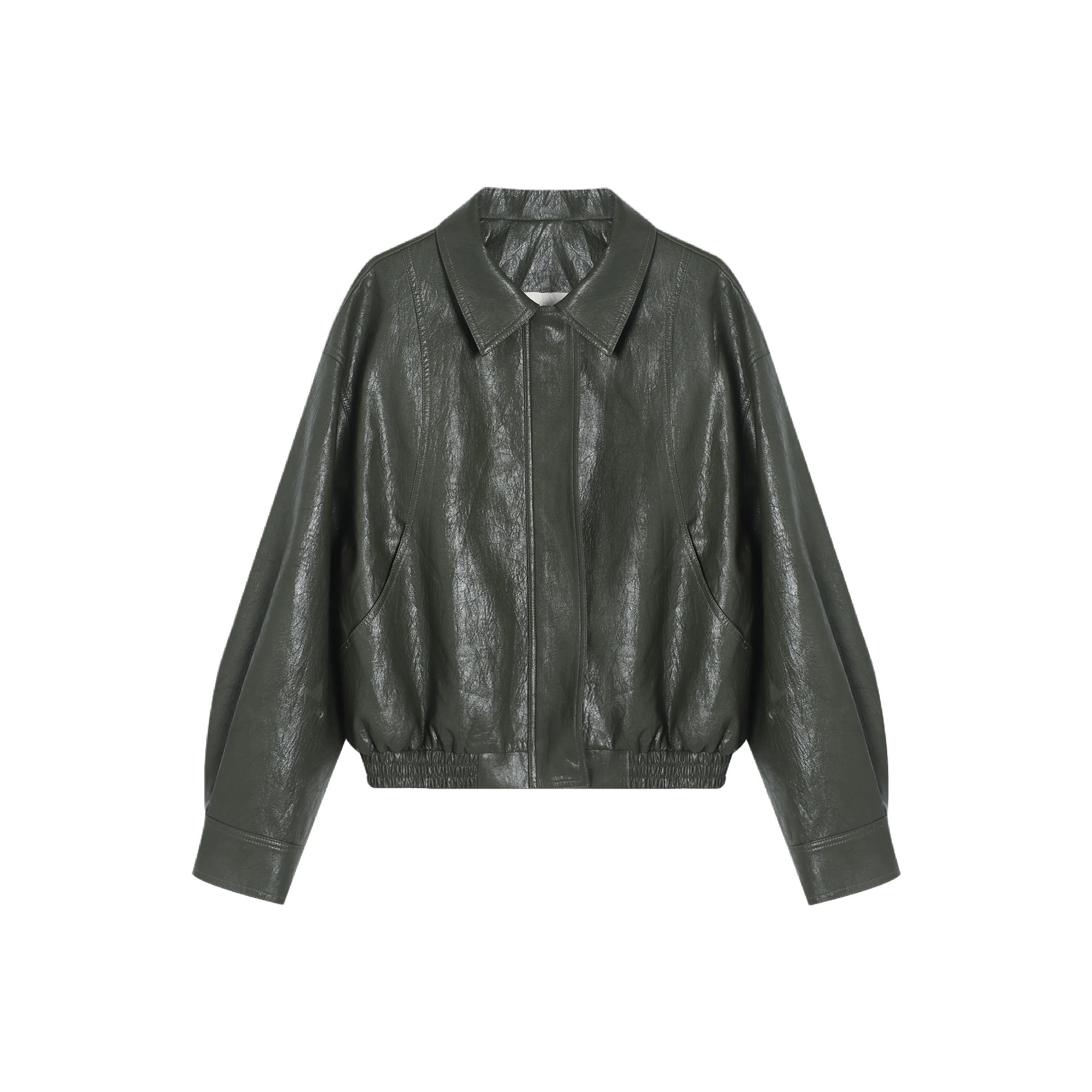 GZQJ Кожа Куртка Пальто Женские