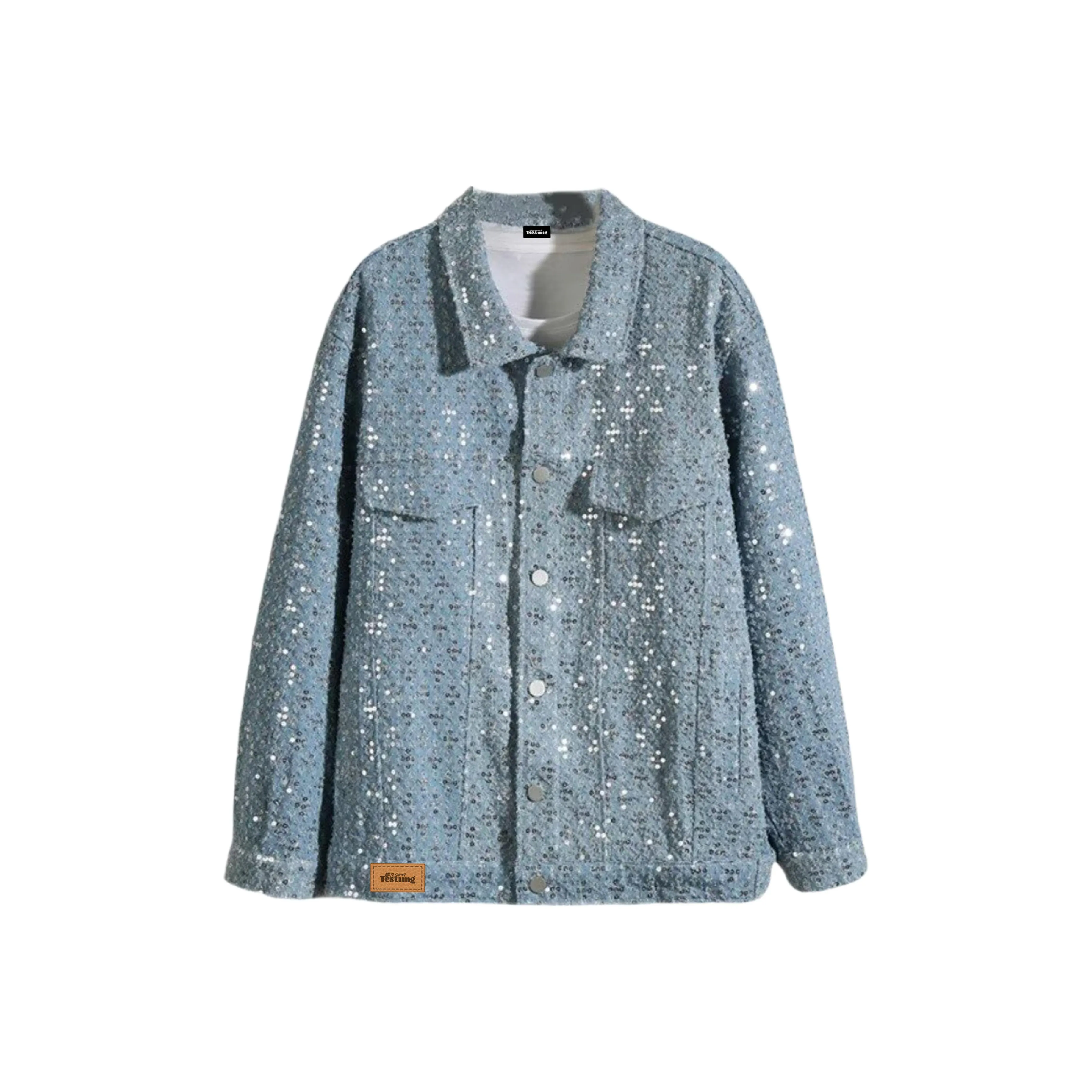 TESTUNG Светло-синие унисекс куртки