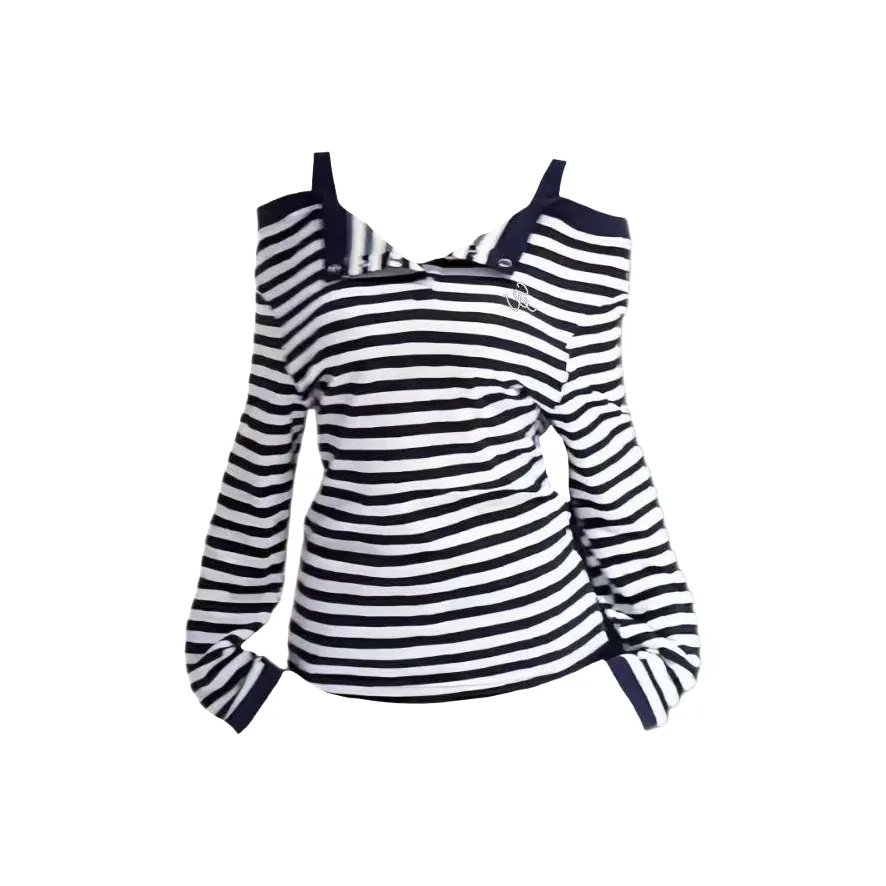 Wang Leshi Темно-синие женские футболки T