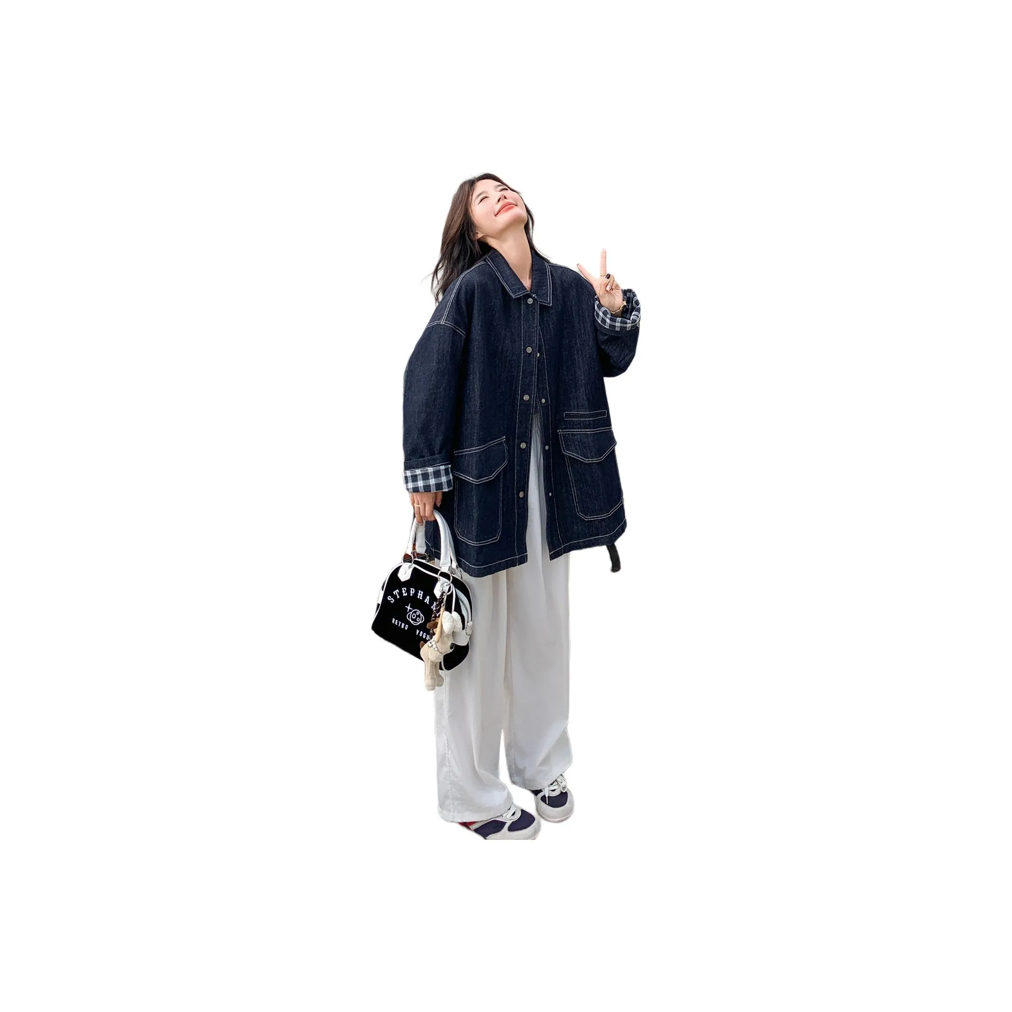 MEXICAN Темно-синий Женские Джинсовые куртки