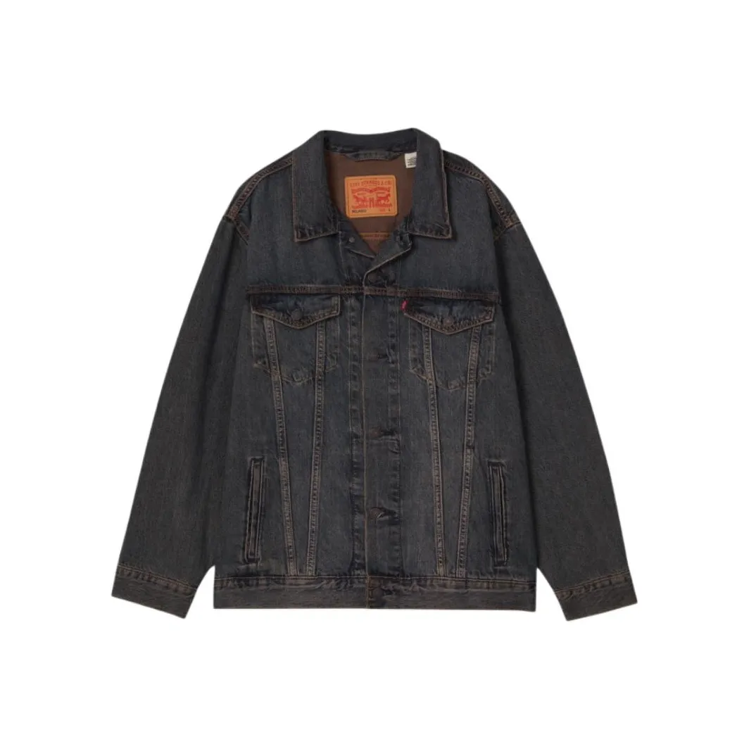 Levis Джинсовые куртки среднего синего цвета для мужчин