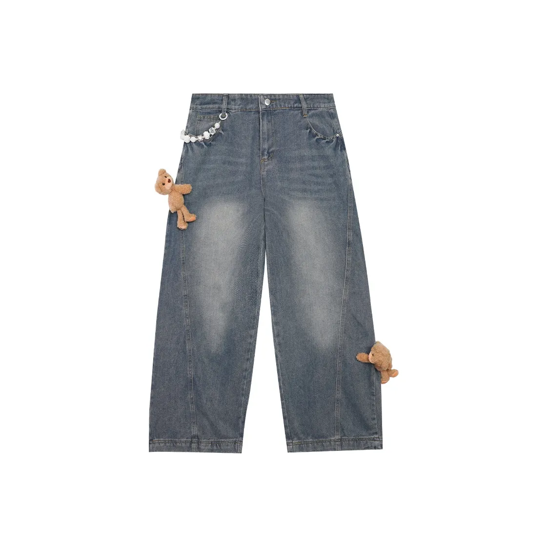 LALABOBO Джинсы с широкими штанинами Женские