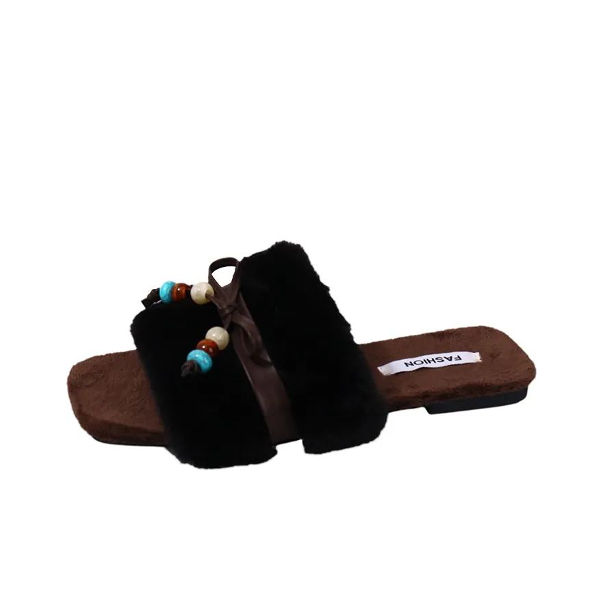 Puppytown Резина Bowknot Cotton Slippers Women's