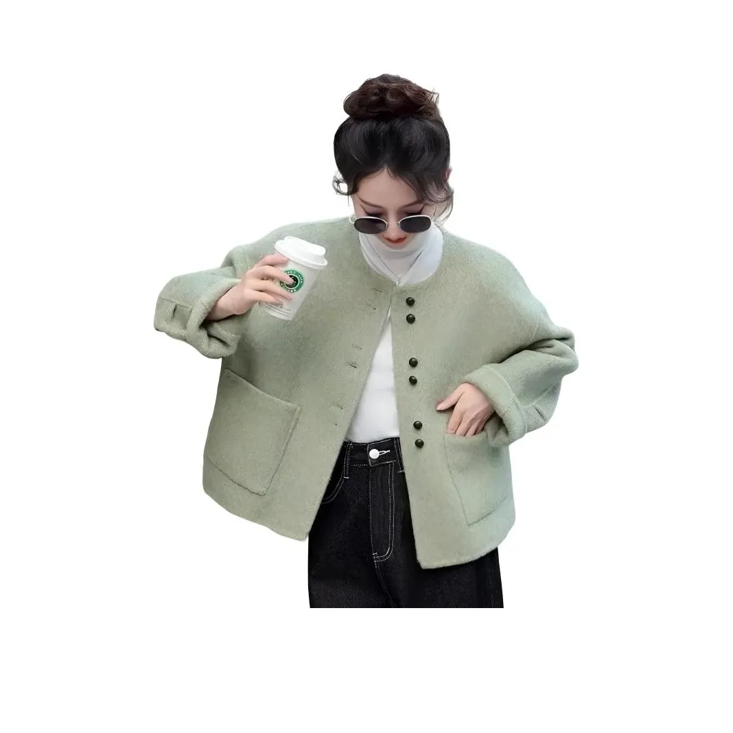 BONAS Пшеница Полевой зеленый Женское пальто