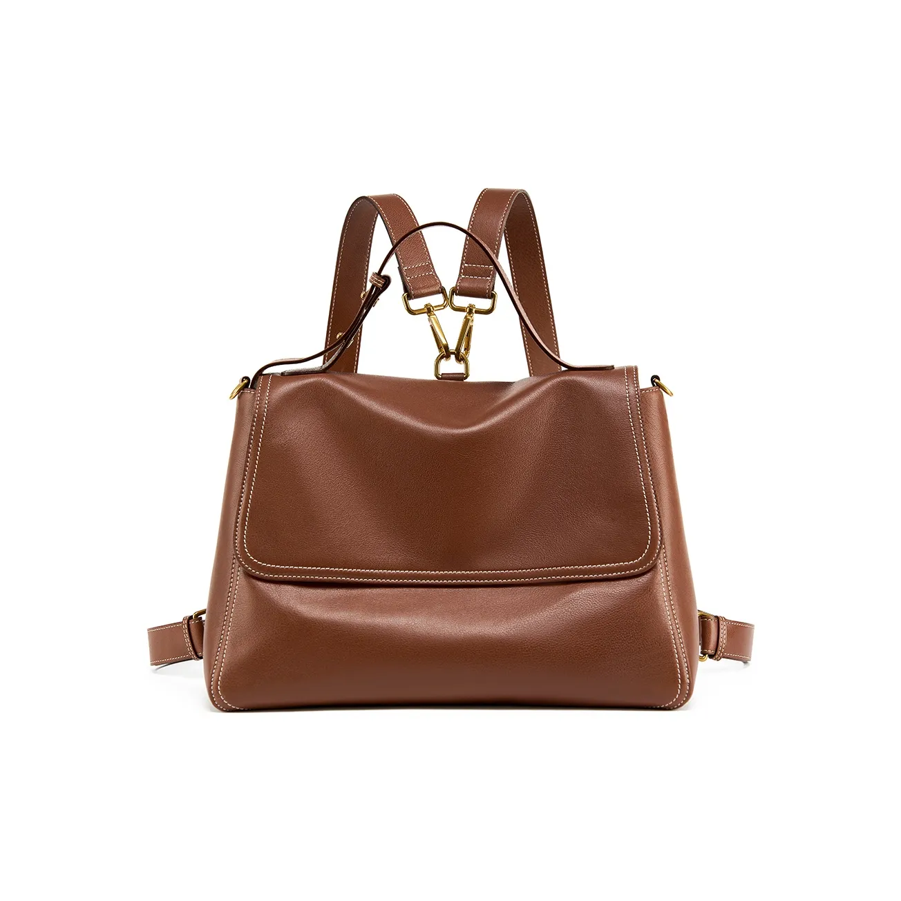 Kaiser Растительное дубление Коровья кожа Рюкзак Женские Коньяк