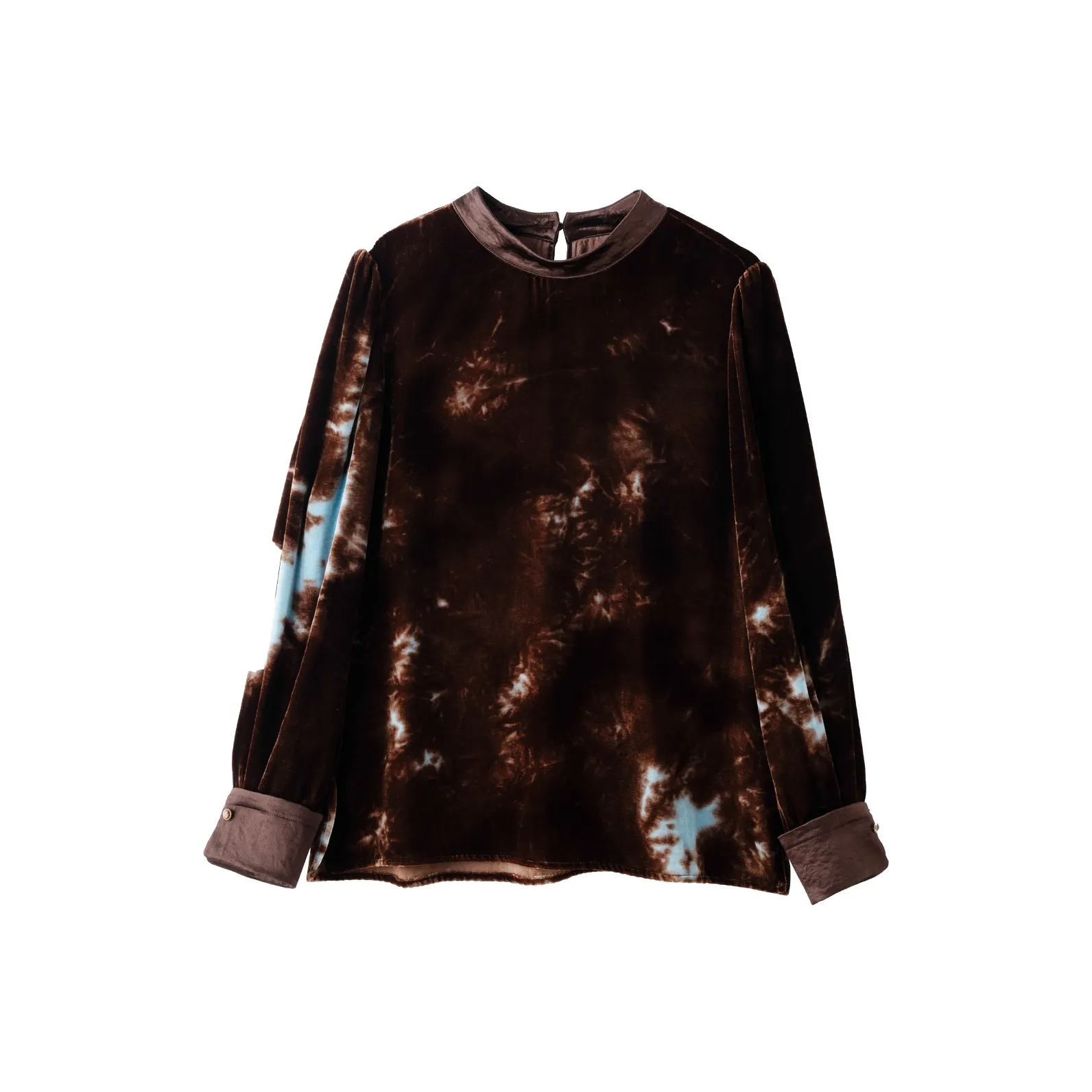 ZHEXI Ледяной снежный Туманный Коричневый Женские Рубашки