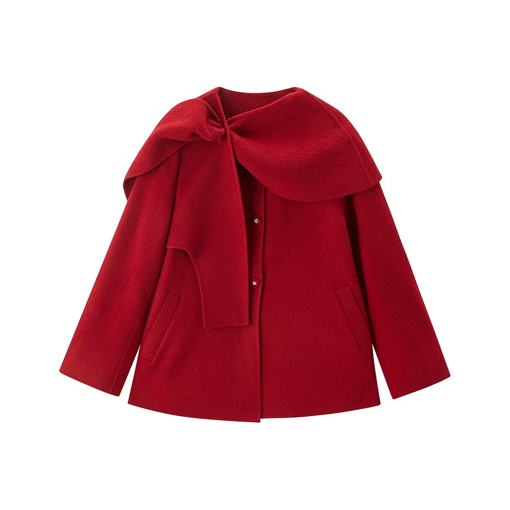 LEDIN Вишнево-красный В наличии Женское пальто