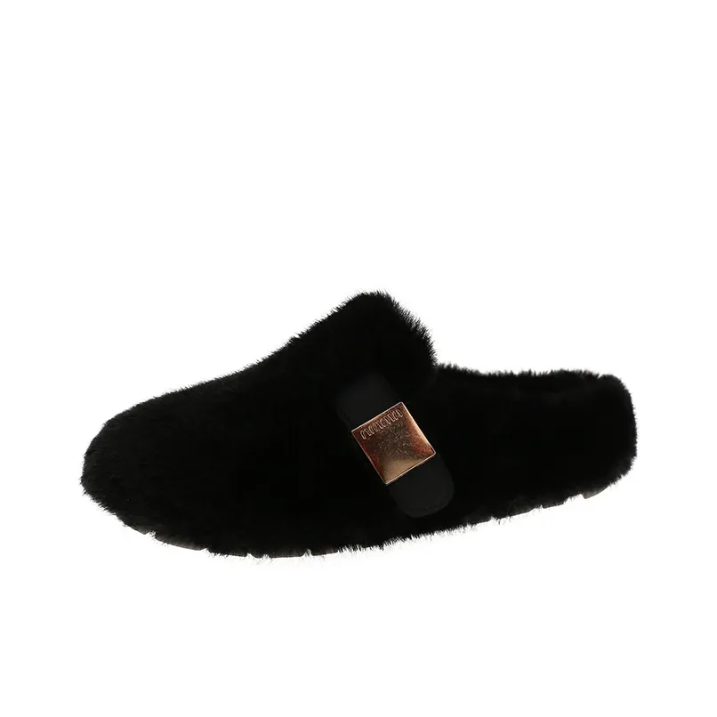 Puppytown Резиновая подошва противоскользящие тапочки плюшевый хлопок женские