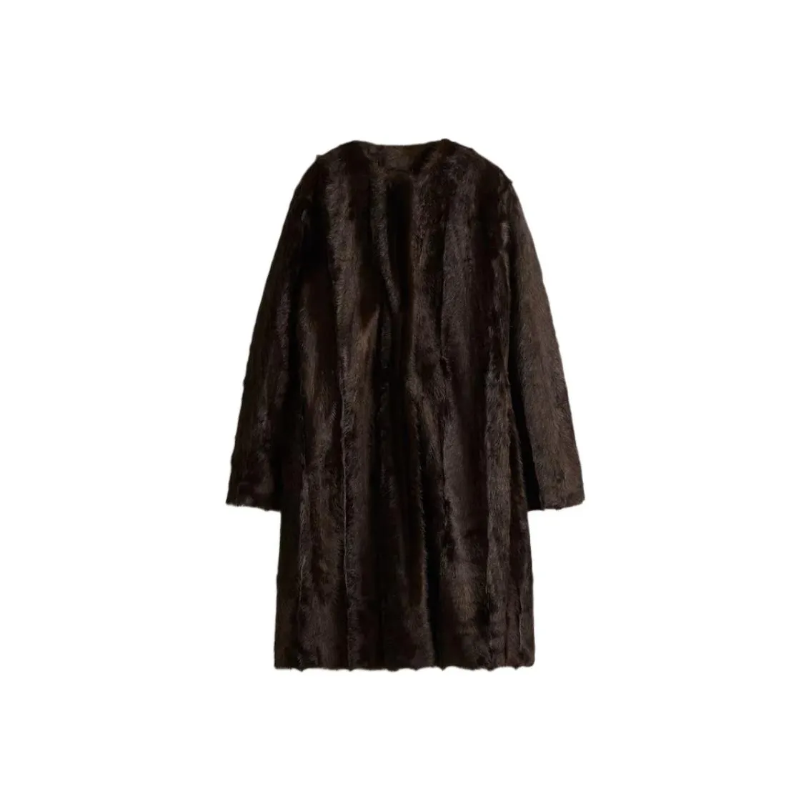 H M Темно-коричневое женское пальто