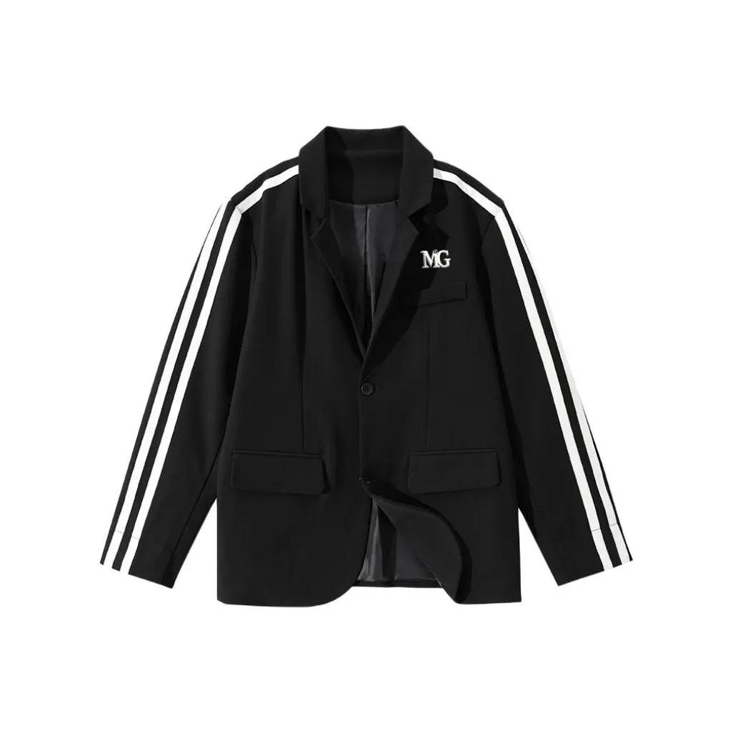 MG Матовый Черный Мужской Деловой Костюм