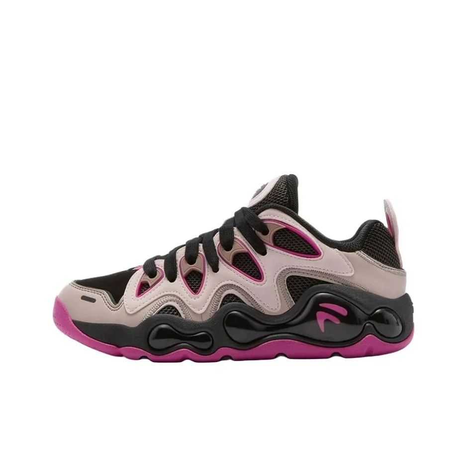 FILA FUSION VERTICAL Cracked Shoes Low Топ Винтажные баскетбольные кроссовки Женские Черный