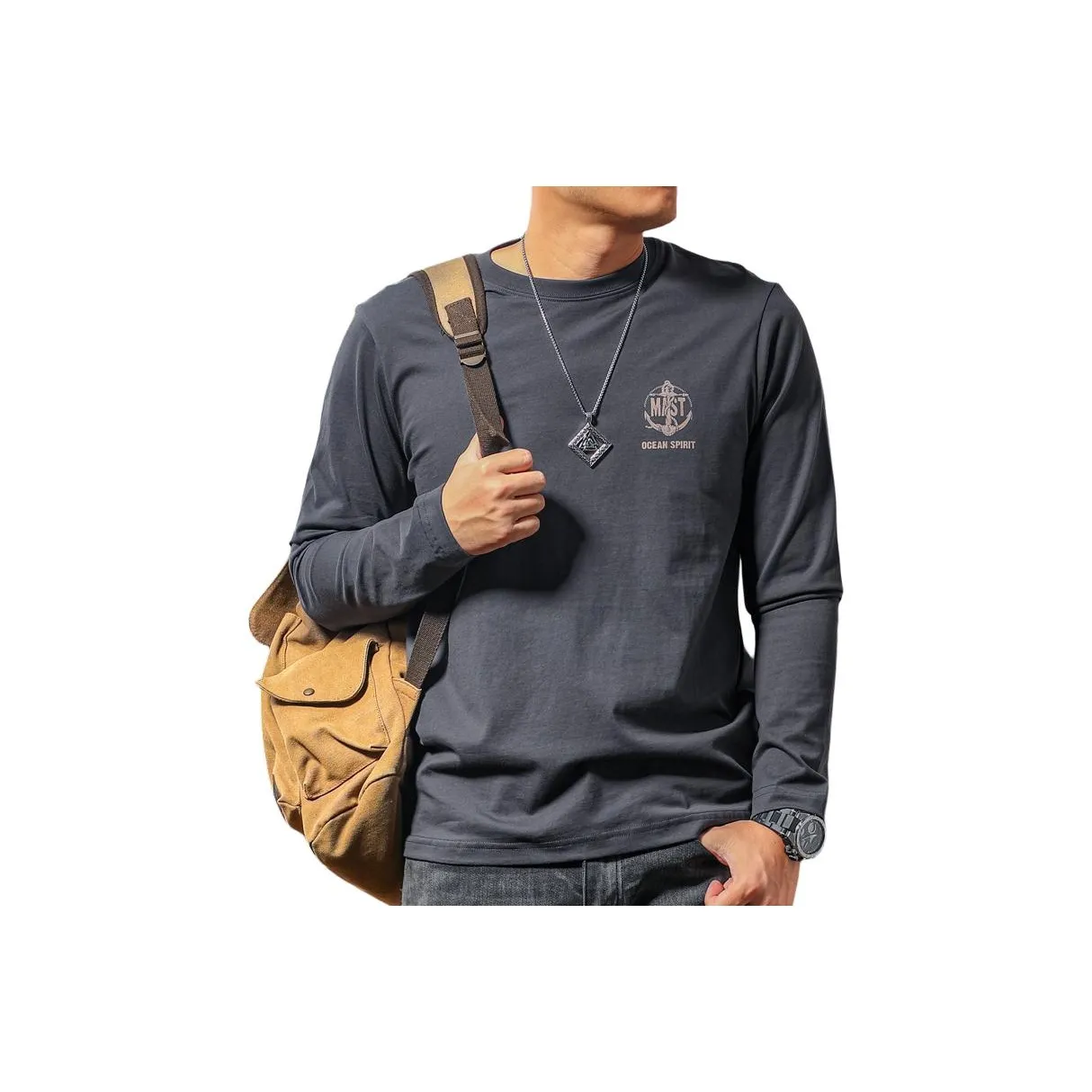 Seasonal Words Мужская футболка серого цвета