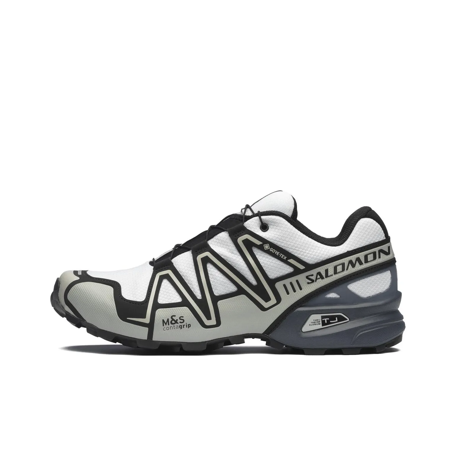 SALOMON Speedcross 3 Slip-Resistant Abrasion-Resistant Waterproof Low-Top Running Shoes Unisex Black White SALOMON Speedcross 3 Противоскользящий Устойчивый к износу Водонепроницаемый Низкий Верх Беговые Кроссовки Унисекс Черный Белый