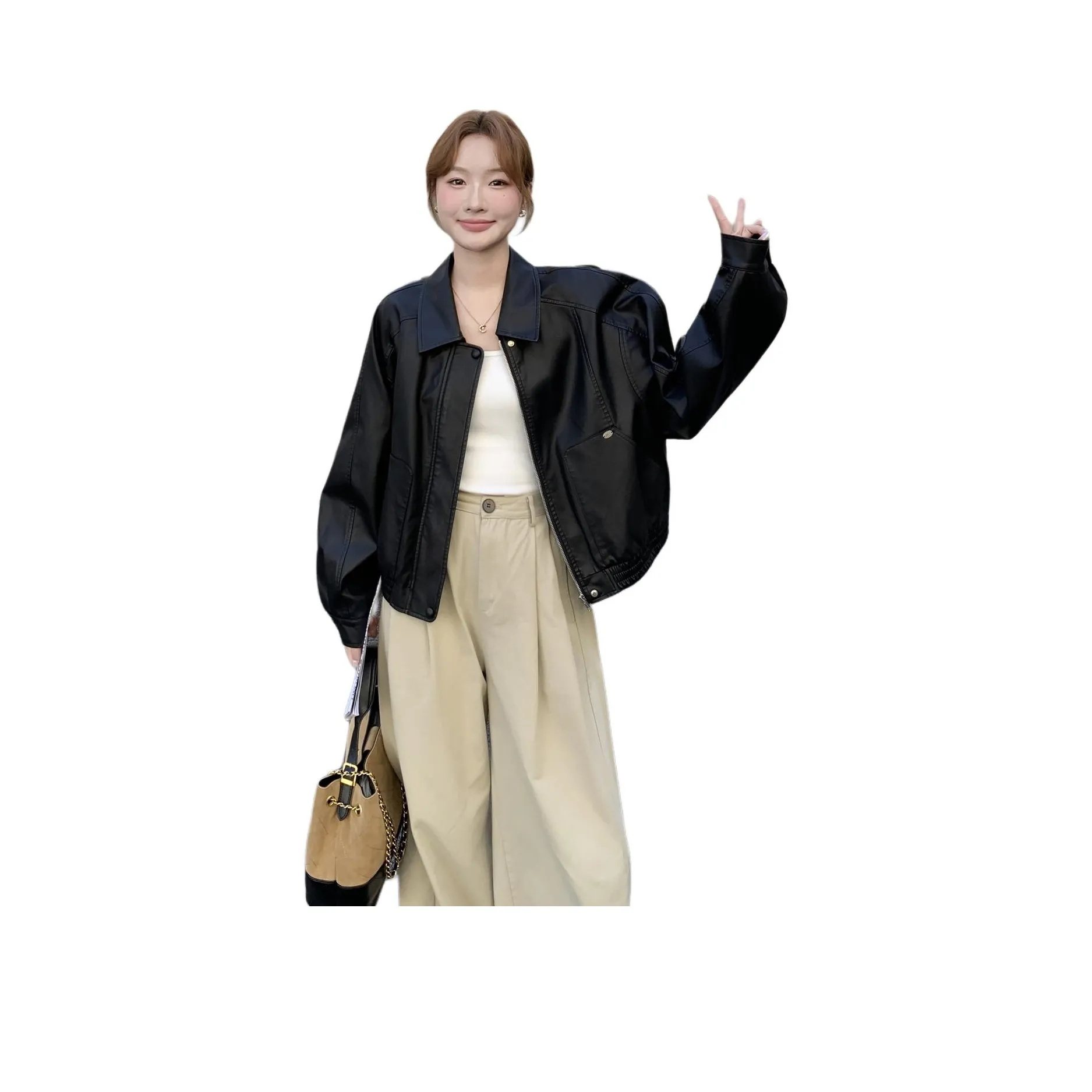 MEXICAN Черный Женские Кожаные Куртки