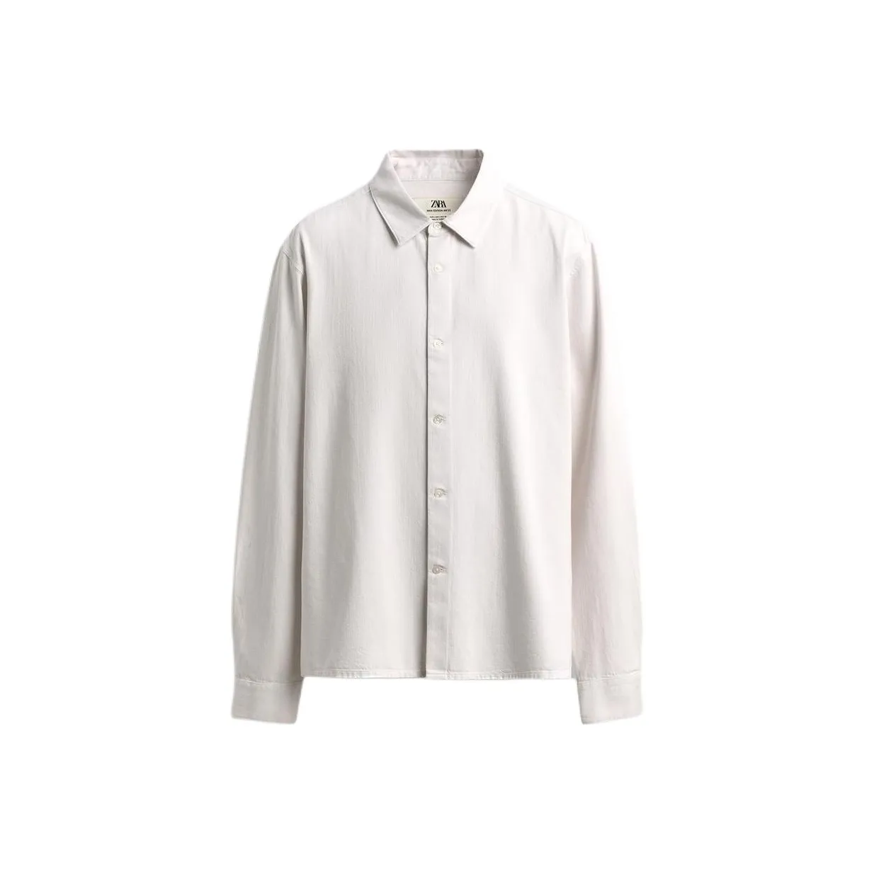 ZARA Men's White Oyster Shirt ZARA Мужская Белая Рубашка Oyster