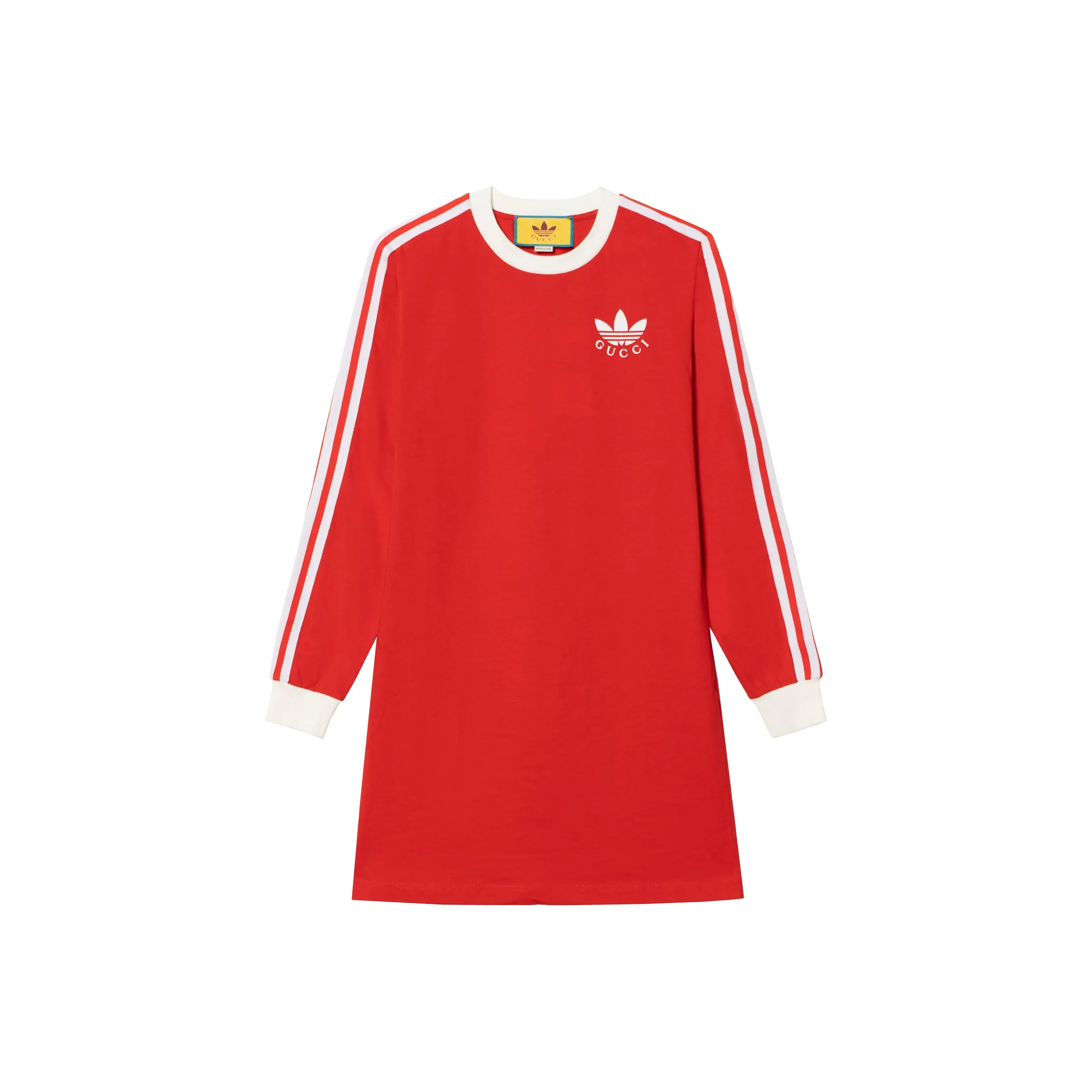 Adidas X GUCCI X ADIDAS Collaboration Long Sleeved Dresses Women's Red