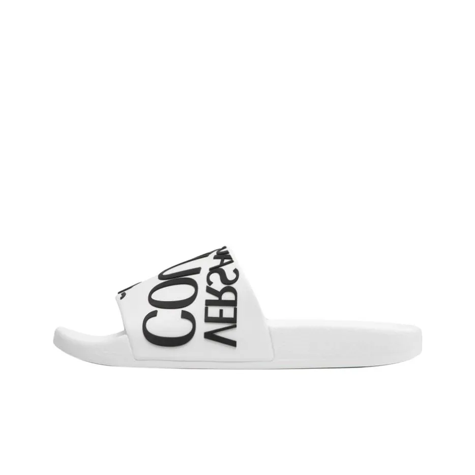 VERSACE JEANS Slide Slippers Men White