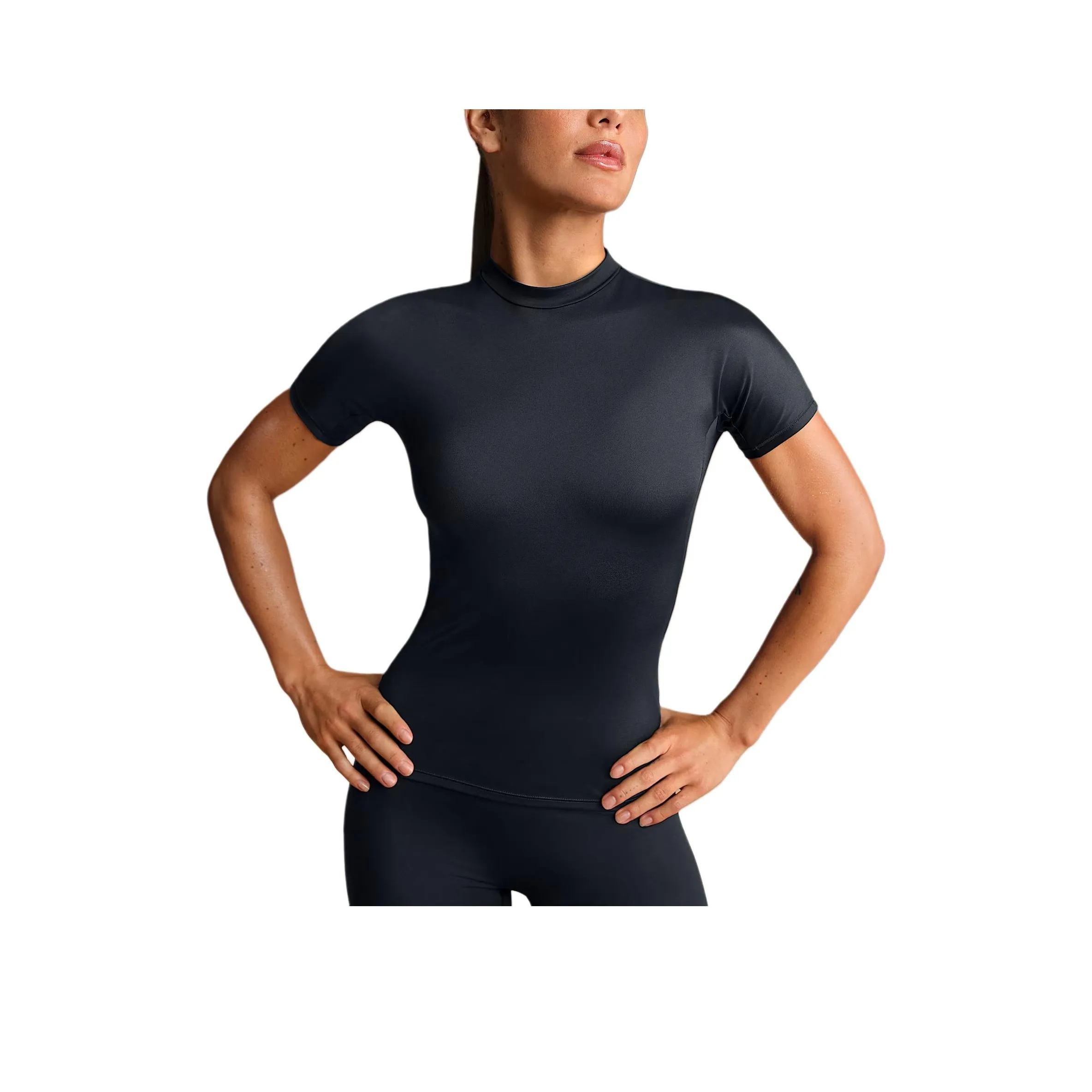 Nike x SKIMS SHINE Fw25 T Рубашка Женские Обсидиан