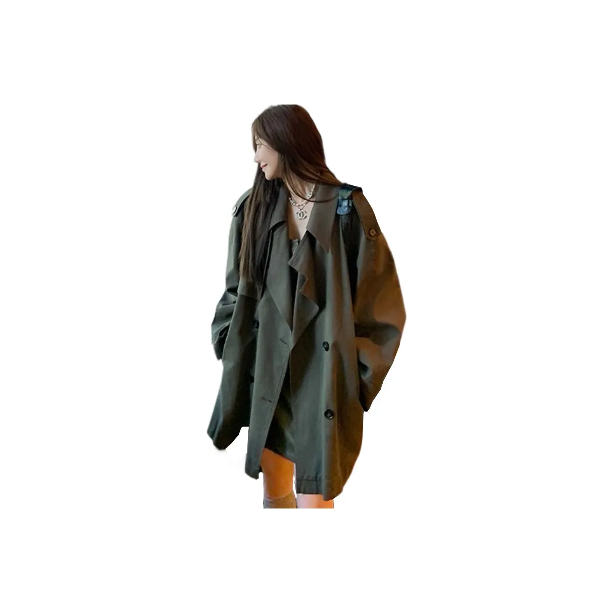 LANMOU Изображение Цвет Женский Тренч