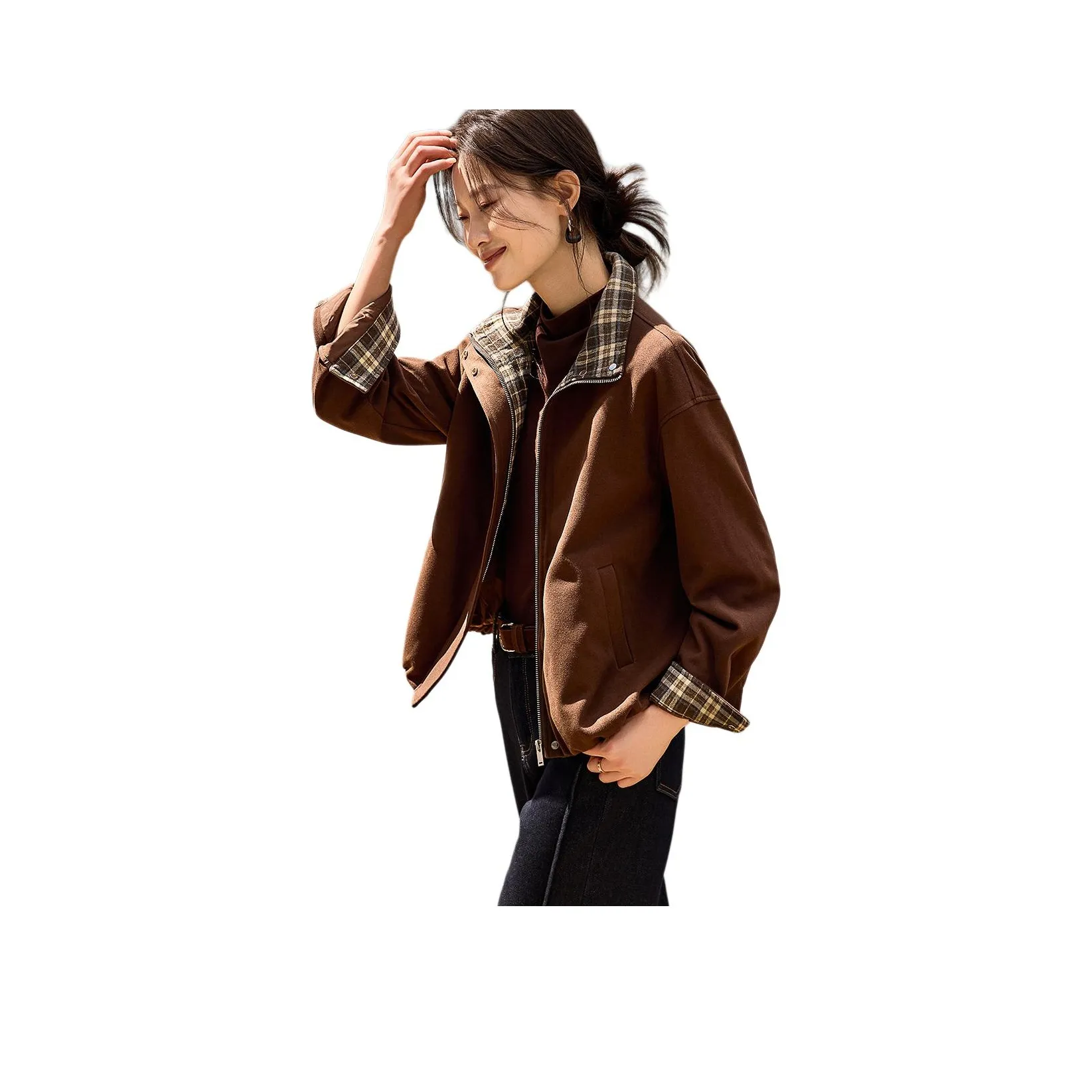 Mo Han Yi Mei Тепло-коричневые Женские Куртки