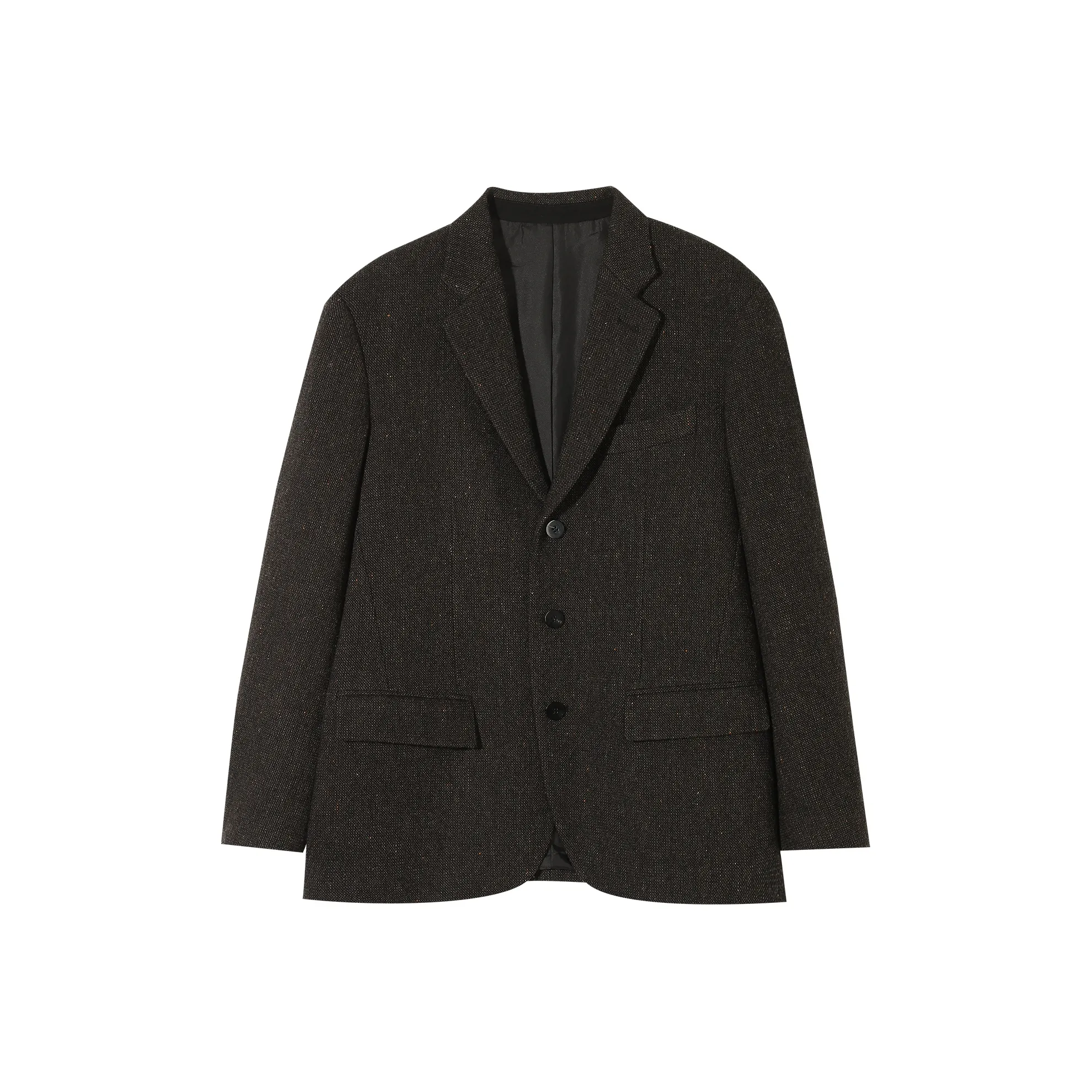 Osens Серый Жаккард 100% Овечья Шерсть Мужской Деловые Костюмы