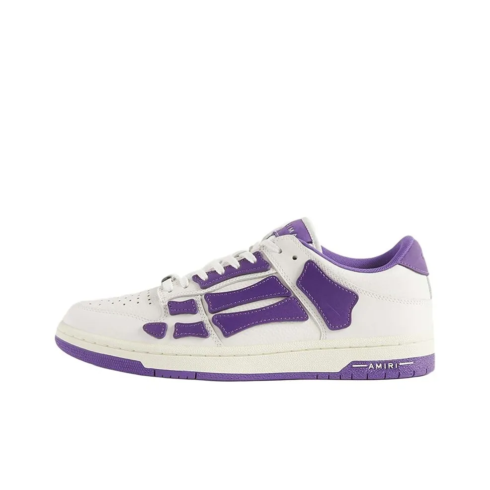 AMIRI Skel Top Low Skateboard Shoes Men Low Top White/Purple