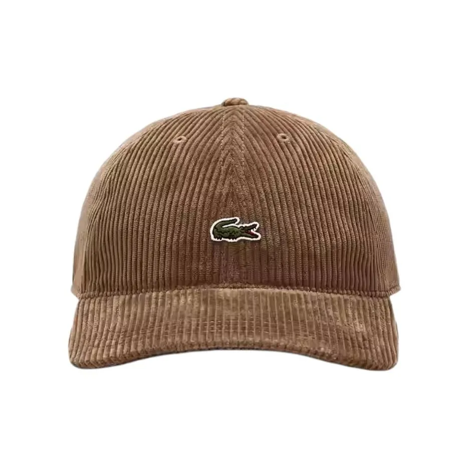 Кепки из вельвета LACOSTE Collaboration Женские Бежевые