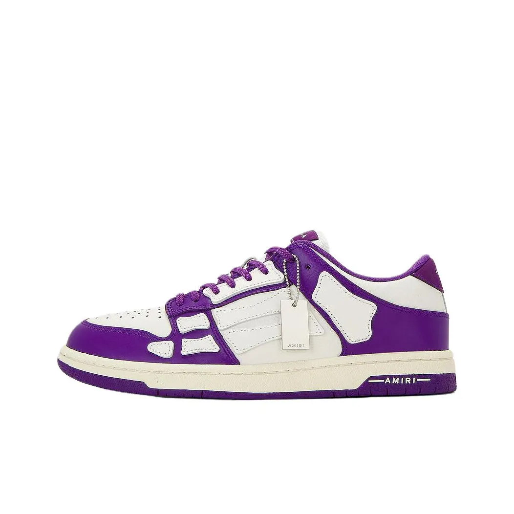 AMIRI Skel Top Low Skateboard Shoes Men Low Top White/Purple