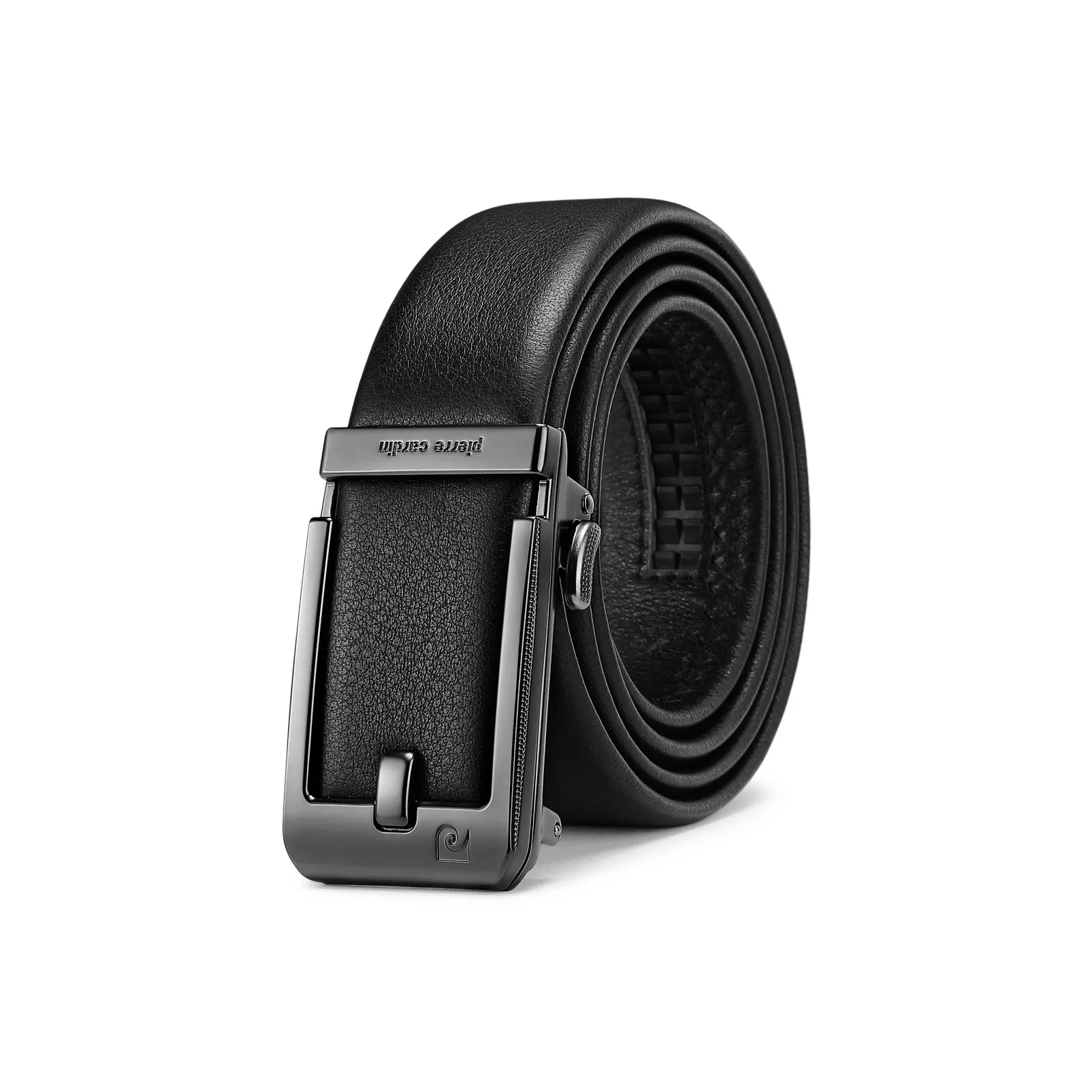 PIERRE CARDIN Тело Коровья Кожа Кора Текстура Ремень Мужской Черный 3,5 см