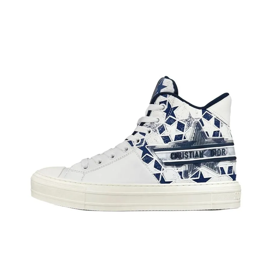 DIOR Walk'n'DIOR Skateboard Shoes Women's High Top Blue/White
