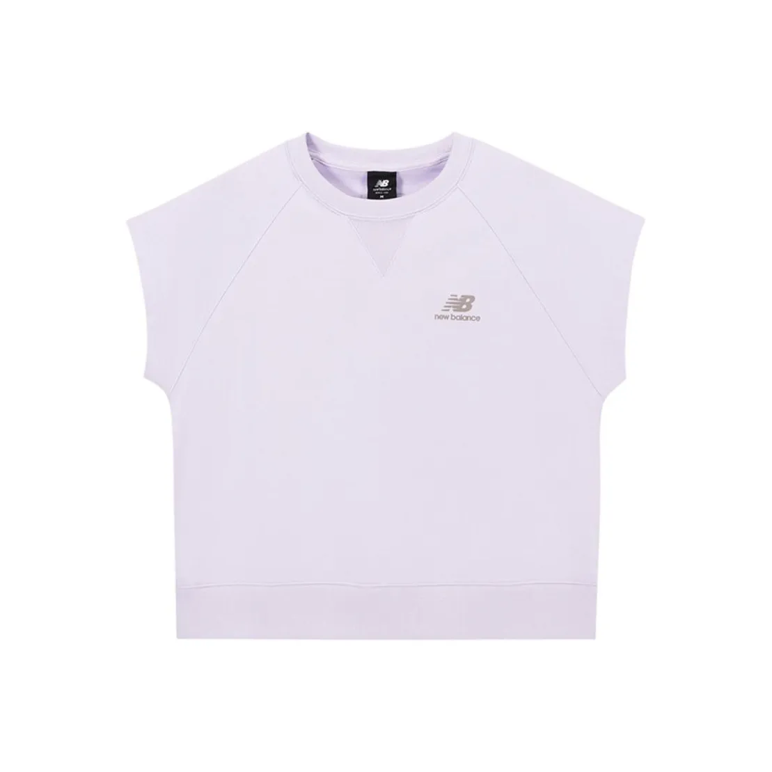 New Balance Реглан-рукав Т-рубашка Женская Светло-фиолетовая