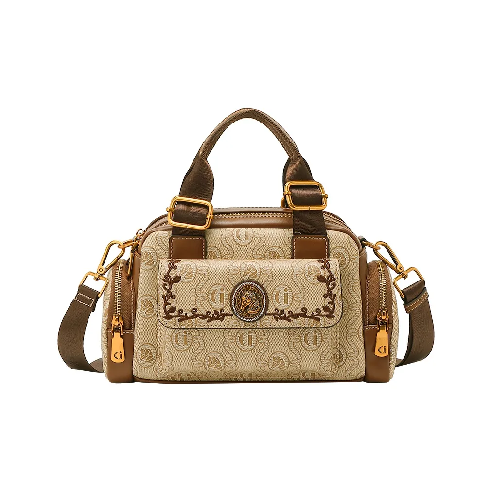 OUBOTE Сумка из коровьей кожи женский абрикос зеленый