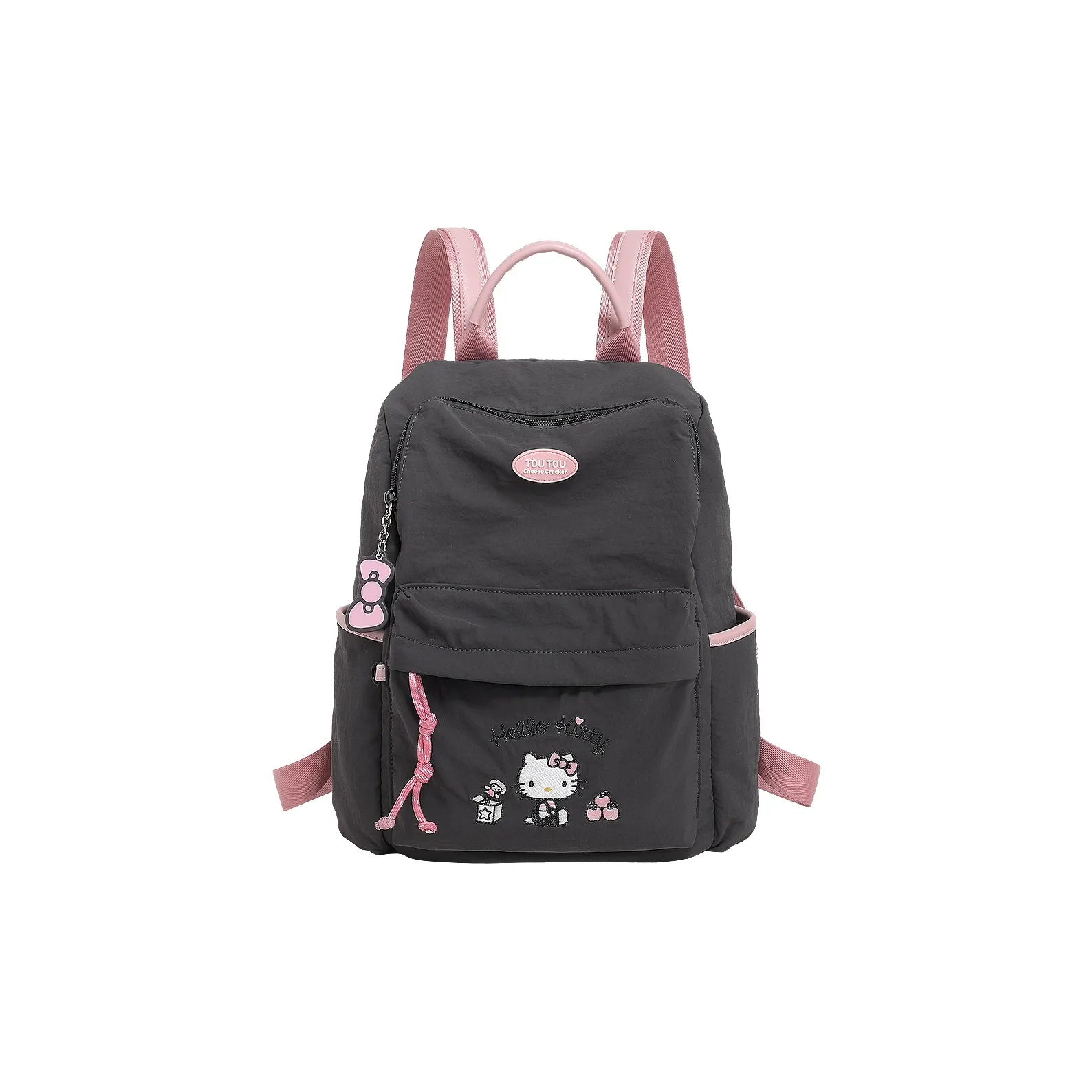 TOUTOU Hello Kitty Хелло Китти Ткань Рюкзак Женские Кокосовый Серый