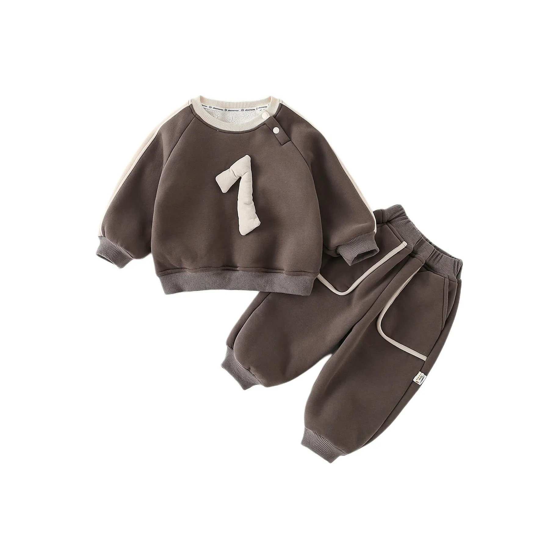 XiaoJinBu Детский С флисовой подкладкой Наборы одежды для малышей и детей дошкольного возраста