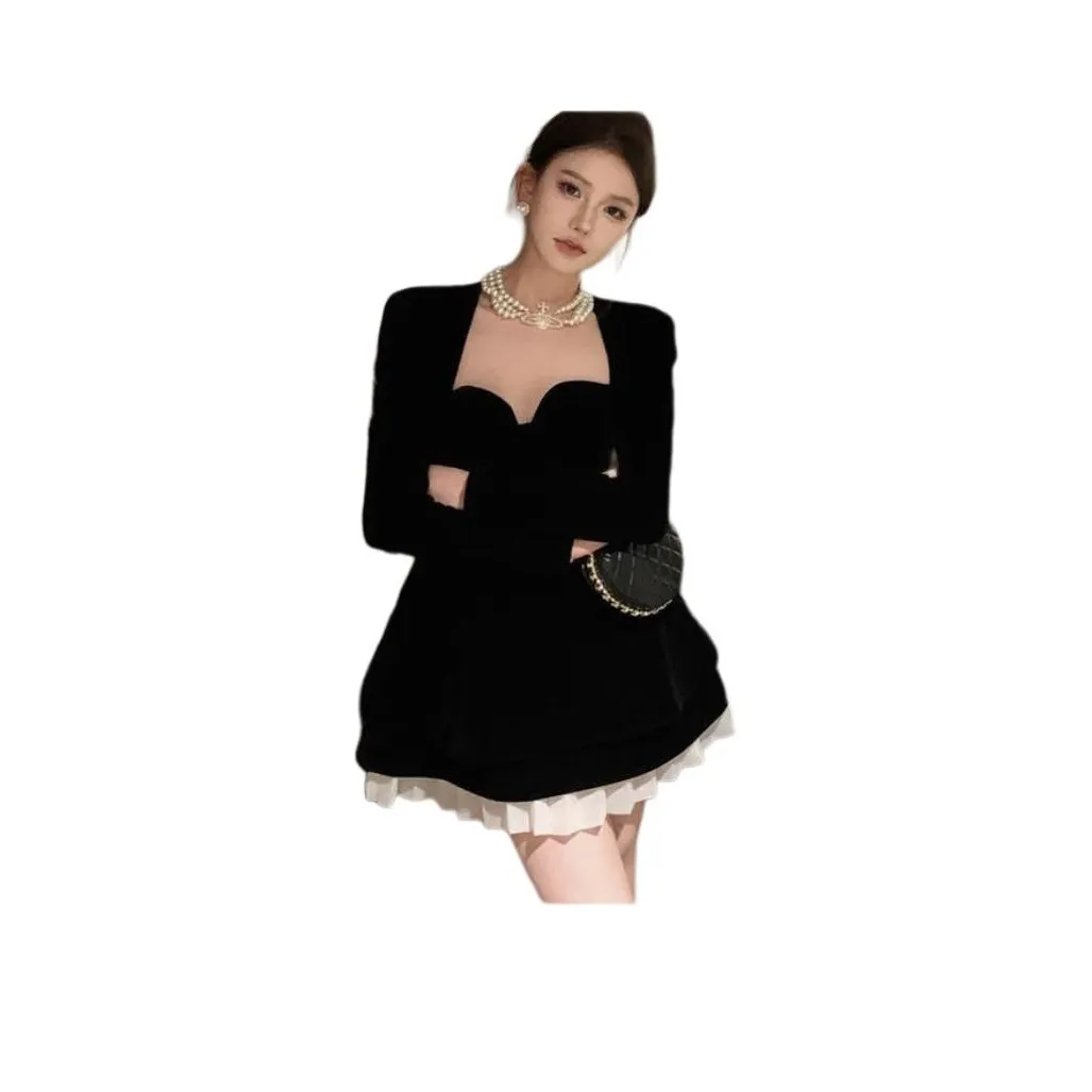 XIANSINIAO Длинное платье с длинными рукавами женское